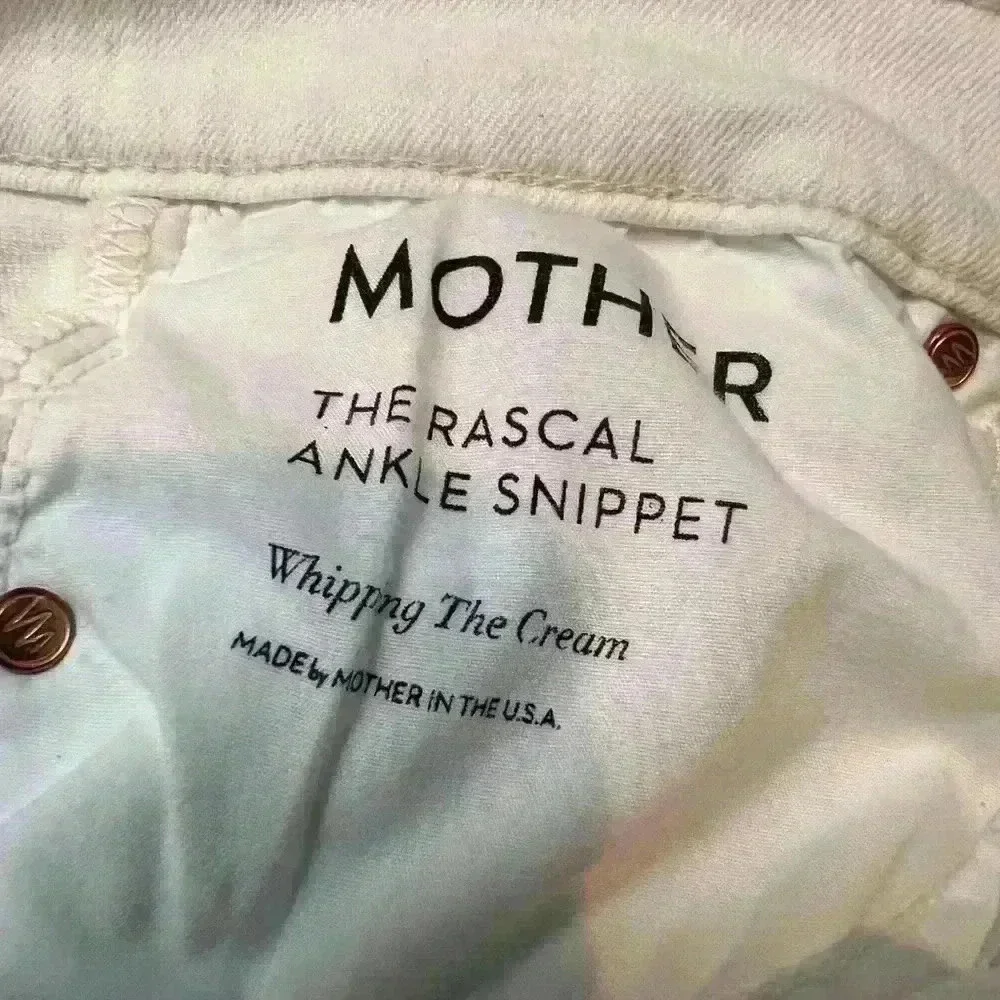 Mother Denim The Rascal Ankle Snippet Skinny Jeans Size 25 Whipping the Cream